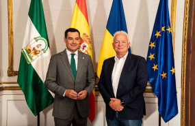 ep encuentro entre el presidente de la junta de andalucia en funciones juan manuel moreno bonilla y