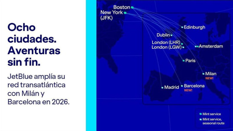 JetBlue anuncia nuevas rutas desde Boston a Barcelona y Milán, que empezarán a operar en 2026 | JETBLUE ep jetblue anuncia nuevas rutas desde boston a barcelona y milan que empezaran a operar en 2026