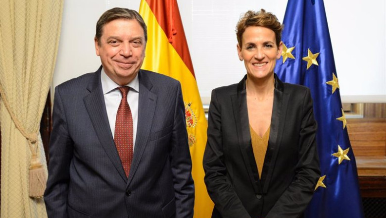 ep la presidenta de navarra maria chivite y el ministro luis planas ep la presidenta de navarra maria chivite y el ministro luis planas
