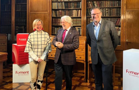 ep la vicepresidenta de foment del treball virginia guida el presidente josep sanchez llibre y el