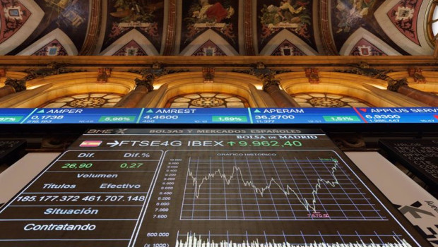 ep un panel del ibex 35 en el palacio de la bolsa a 9 de febrero de 2023 en madrid espana el 20230221122403