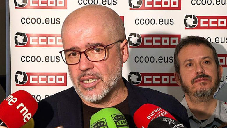 Unai Sordo y Santi Martínez, de CCOO. | EUROPA PRESS ep unai sordo y santi martinez de ccoo