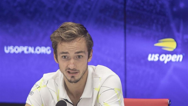 ep 08 september 2019 us new york russian tennis player daniil medvedev attends a press conference