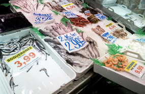 ep archivo   precios en una pescaderia a 11 de agosto de 2023 en mostoles madrid espana