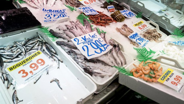 ep archivo   precios en una pescaderia a 11 de agosto de 2023 en mostoles madrid espana