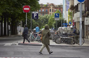 ep bicicletas aparcadas en pamplona navarra