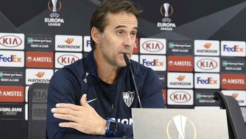 ep el entrenador del sevilla fc julen lopetegui en rueda de prensa de la liga europa