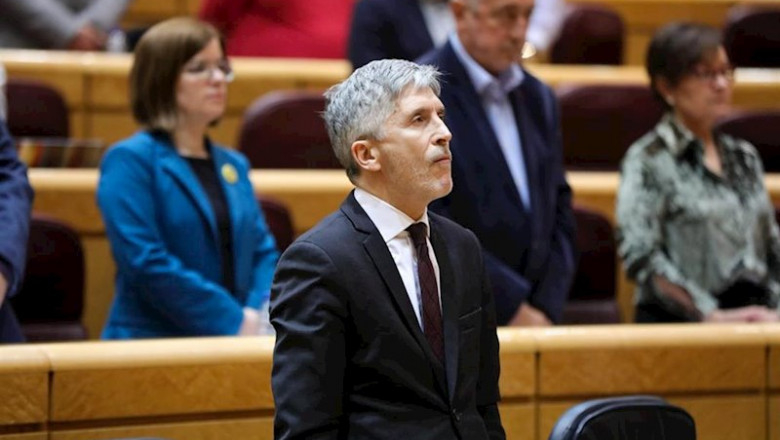 El ministro de Interior, Fernando Grande-Marlaska, durante la primera sesión de control al Gobierno en el Senado | Jesús Hellín - Europa Press ep el ministro de interior fernando grande-marlaska durante la primera sesion de control al gobierno