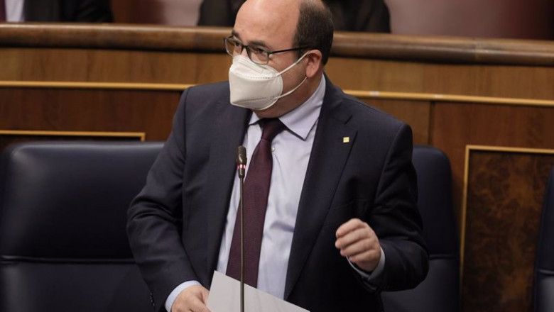 El ministro de Política Territorial y Función Pública, Miquel Iceta, interviene en una sesión de control al Gobierno, a 26 de mayo de 2021, en el Congreso de los Diputados, Madrid, (España). La crisis diplomática abierta con Marruecos, los planes del Gobi | EUROPA PRESS/E. Parra. POOL - Europa Press ep el ministro de politica territorial y funcion publica miquel iceta interviene en una sesion de
