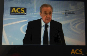 ep el presidente de acs florentino perez preside la junta de accionistas del grupo celebrada de