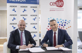 ep el presidente de ceaje fermin albaladejo y el ceo de aenor rafael garcia meiro