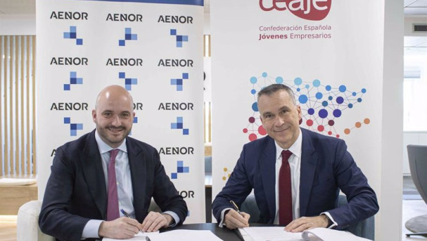 ep el presidente de ceaje fermin albaladejo y el ceo de aenor rafael garcia meiro
