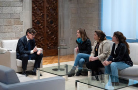 ep el presidente de la generalitat salvador illa 1i la presidenta de los comuns en el parlament