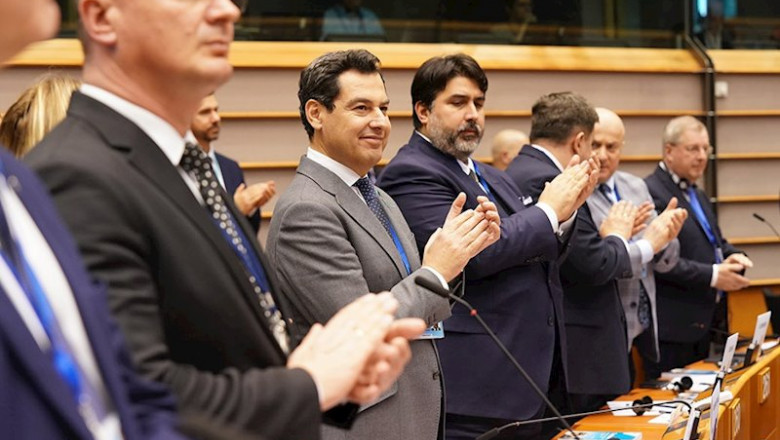 El presidente de la Junta de Andalucía, Juanma Moreno, participa en Bruselas en el Comité de las Regiones | JUNTA DE ANDALUCÍA ep el presidente de la junta de andalucia juanma moreno participa en bruselas en el comite de las
