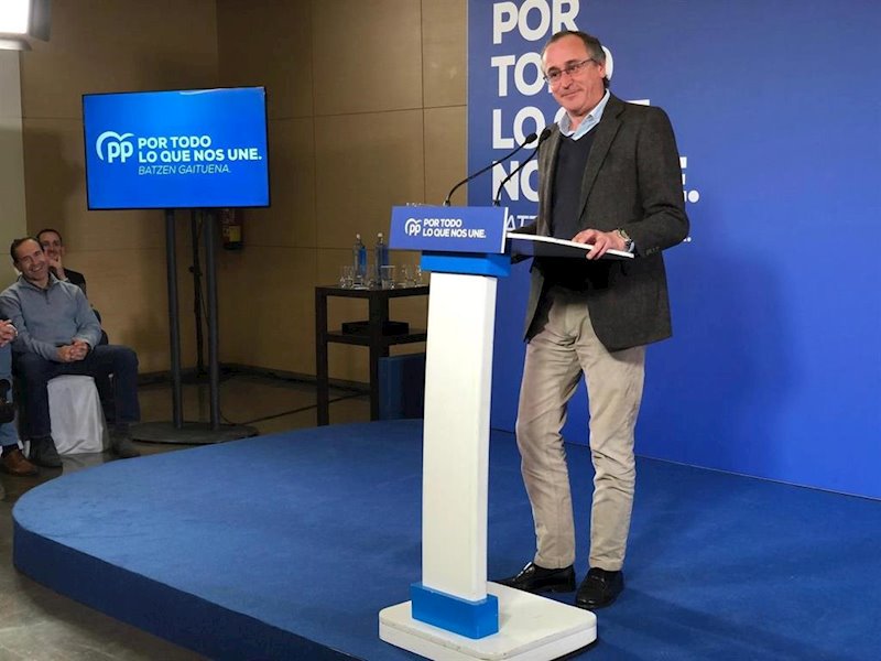 ep el presidente del pp vasco alfonso alonso durante un acto