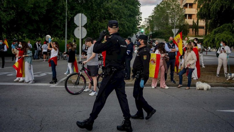 ep imagen de archivo de una de las protestas contra el gobierno de pedro sanchez