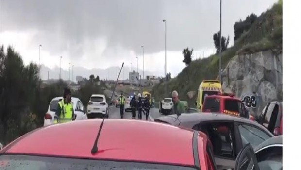 ep imagenaccidente multiplela m-607una granizada