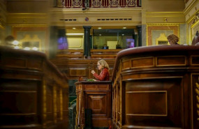 ep la vicepresidenta de asuntos economicos nadia calvino interviene desde la tribunal del pleno del