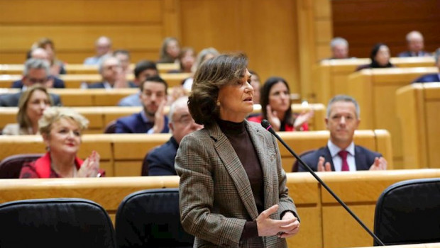 ep la vicepresidenta primera del gobierno carmen calvo interviene en la primera sesion de control al