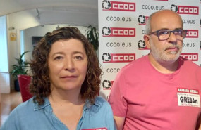 ep loli garcia y javier gomez de ccoo euskadi ep loli garcia y javier gomez de ccoo euskadi