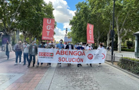 ep manifestacion de trabajadores de abengoa en sevilla