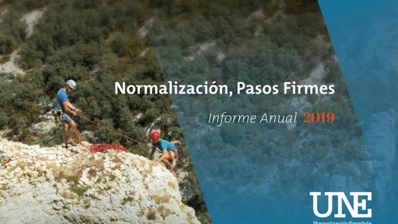 ep portada de informe anual de 2019 de la asociacion espanola de normalizacion une