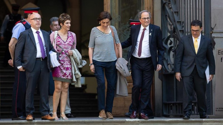 El presidente de la Generalitat catalana, Quim Torra, sale de declarar del TSJC en mayo | David Zorrakino - Europa Press - Archivo ep presidentela generalitat catalana quim torra saledeclarartsjcmayo