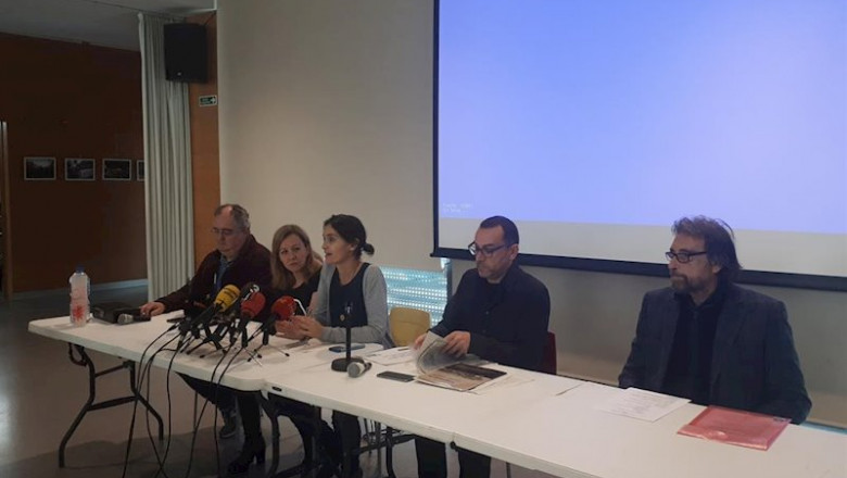 Representantes de entidades sociales y ecologistas y movimientos por el clima en la presentación de la plataforma Zeroport. | EUROPA PRESS ep representantes de entidades sociales y ecologistas y movimientos por el clima en la presentacion