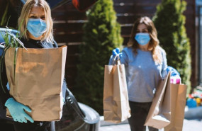 ep tiempos de pandemia de compras mascarilla y guantes