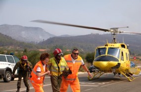 ep bombero evacuadollutxent valencia afectadolas llamas