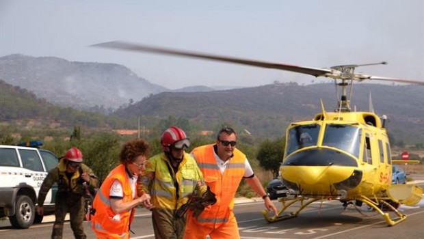 ep bombero evacuadollutxent valencia afectadolas llamas