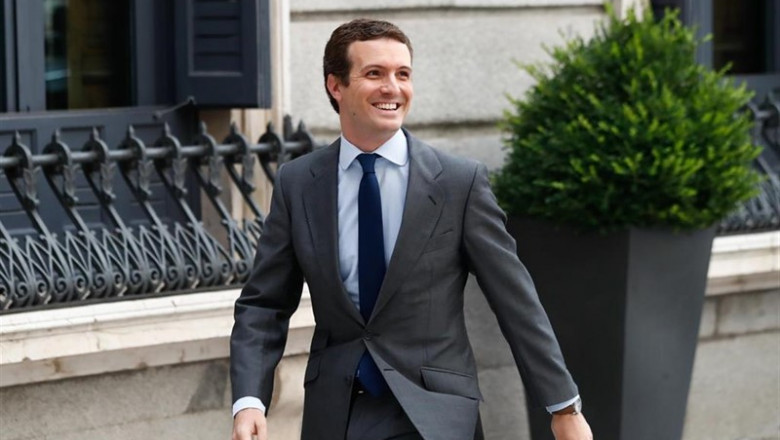 ep el presidente del pp pablo casado a su llegada al congreso de los diputados para la segunda