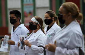 ep enfermeros de un hospital de manaos en el estado de amazonia en el norte de brasil