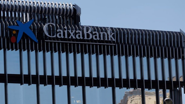 ep fachada del edificio de caixabank a 5 de abril de 2023 en madrid espana