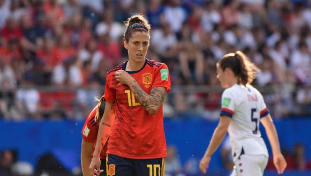 ep jennifer hermoso of spain reacts during the fifa womens world cup france 2019 round of 16 football match between spain andon june 24 2019 at auguste delaune stadium in reims france - photo melanie laurent a2m sport consulting dppi