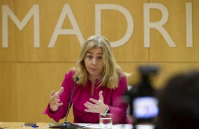 ep la portavoz del ayuntamiento de madrid inmaculada sanz en la rueda de prensa posterior a la junta