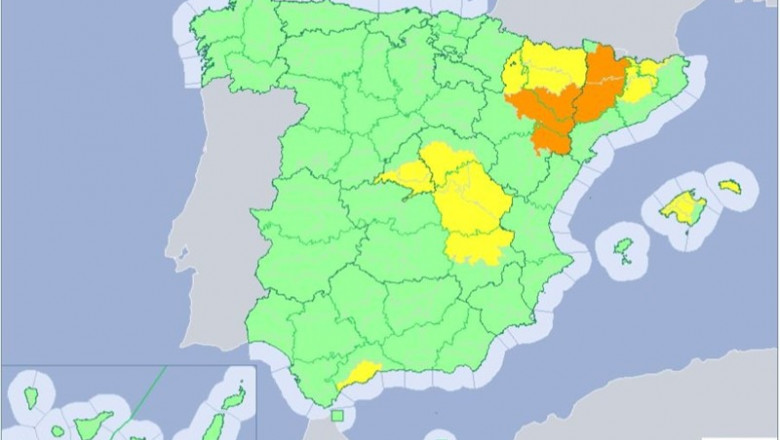 Mapa de alertas del lunes 1 de julio de 2019 | AEMET ep mapaalertaslunes 1julio2019