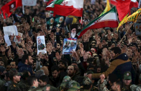 ep participantes en el funeral en teheran del general qasem soleimani jefe de la fuerza quds de la