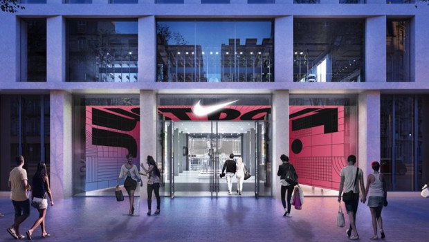 ep render de la tienda de nike en barcelona
