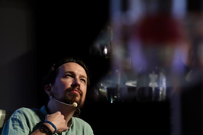 El secretario general de Podemos, Pablo Iglesias, durante el acto | EUROPA PRESS ep secretario generalpodemos pablo iglesias duranteacto