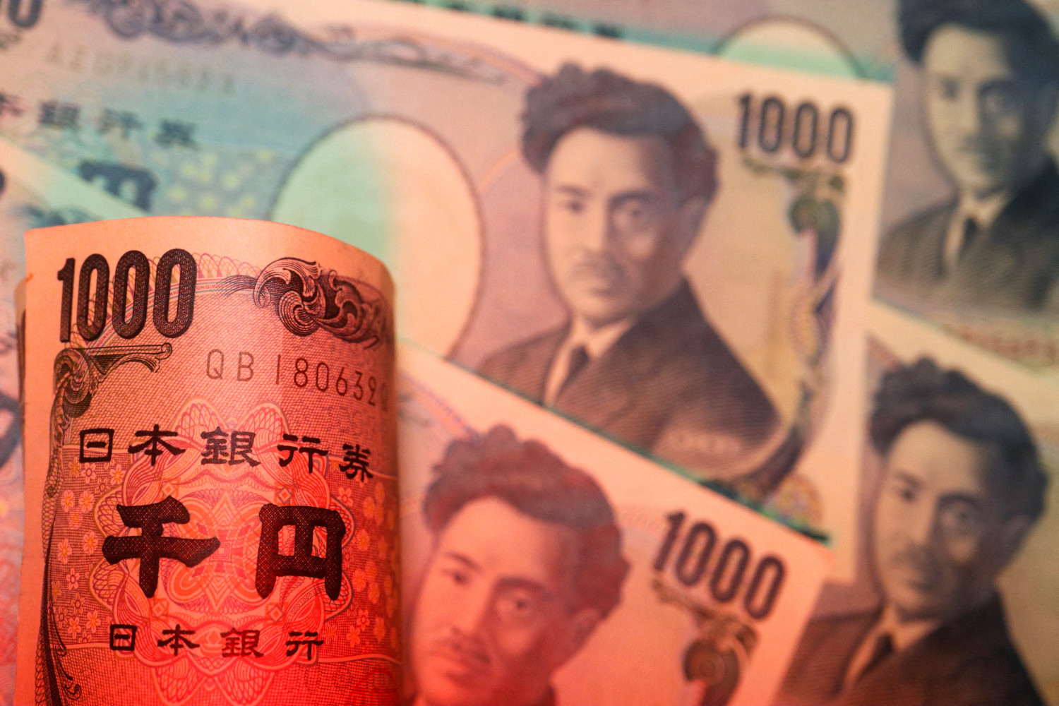 illustration montrant des billets de banque en yens japonais 