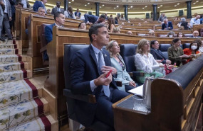 ep archivo   el presidente pedro sanchez con su gobierno en el congreso