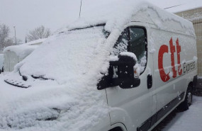 ep ctt express recupera su actividad de distribucion tras el fuerte temporal de nieve sufrido en