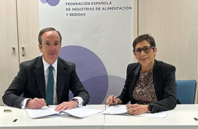 ep el director general de fiab mauricio garcia de quevedo y la directora de alimentaria anna canal