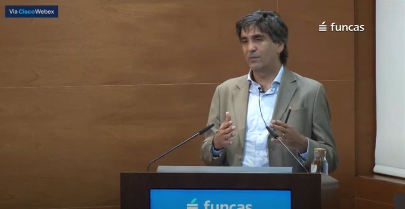 El nuevo secretario de Estado de Economía y Apoyo a la Empresa, Gonzalo García Andrés, durante su intervención en un evento sobre el Plan de Recuperación, Transformación y Resiliencia, organizado por Funcas. | FUNCAS ep el nuevo secretario de estado de economia y apoyo a la empresa gonzalo garcia andres durante su