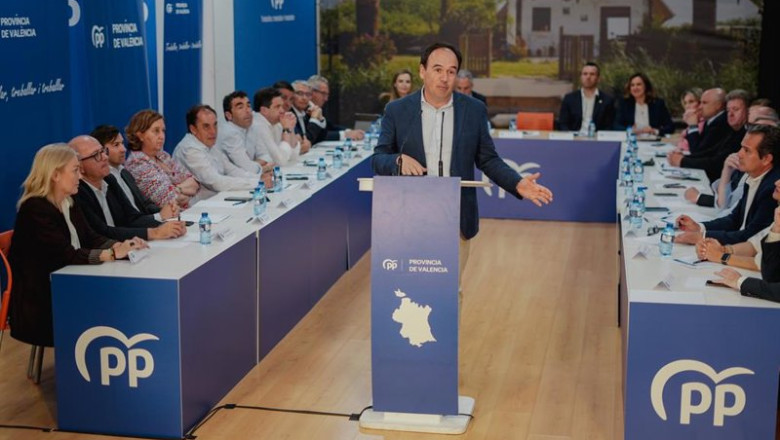 ep el president de la generalitat valenciana juanfran perez llorca interviene durante el encuentro