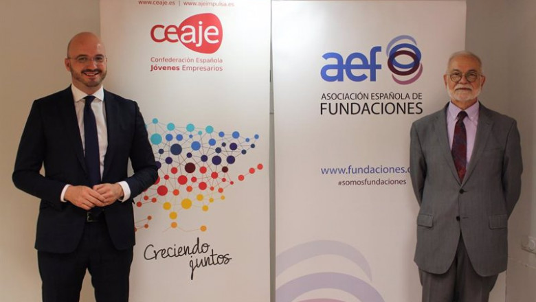 ep el presidente de ceaje fermin albadalejo junto al presidente de aef javier nadal