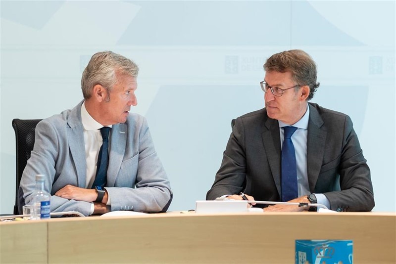 ep el titular del gobierno gallego alberto nunez feijoo preside la reunion del consello de la xunta