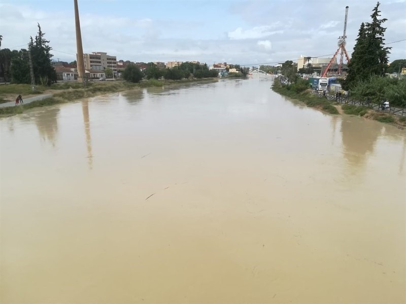 ep imagen de la crecida del rio segura por murcia dana tormentas inndaciones