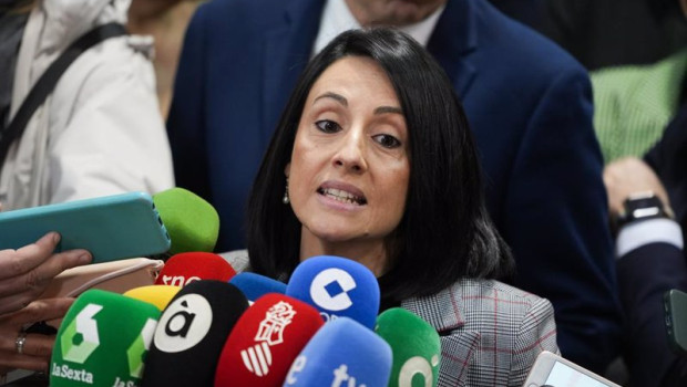 ep la secretaria de estado de industria rebeca torro atiende a medios a su llegada a la inauguracion
